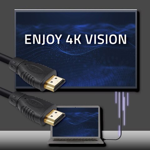 Qoltec Kabel HDMI v1.4 | High Speed | Ethernet | 4K | 30Hz | GOLD | 2m