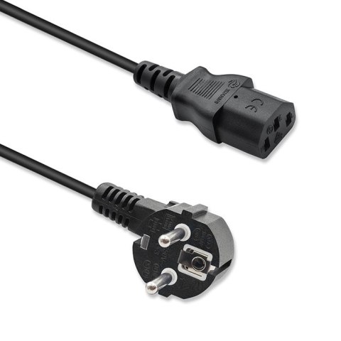 Qoltec Kabel zasilający IEC C13/SCHUKO | 3x0.75mm² | 1.4m