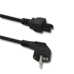Qoltec Kabel zasilający IEC C5/SCHUKO | koniczynka | 3x0.75mm² | 1.4m