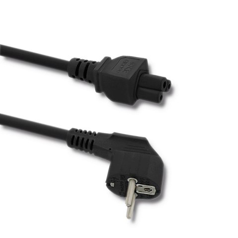 Qoltec Kabel zasilający IEC C5/SCHUKO | koniczynka | 3x0.75mm² | 1.4m
