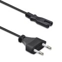 Qoltec Kabel zasilający IEC C7 / CEE 7/16 | ósemka | 2x0.5mm² | 1.4m