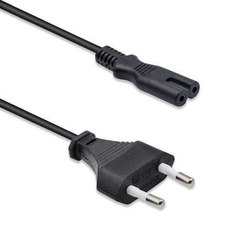 Qoltec Kabel zasilający IEC C7 / CEE 7/16 | ósemka | 2x0.5mm² | 1.4m