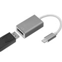 Qoltec Adapter przejściówka USB-C 3.1 | DisplayPort | 4K | MHL | Aluminiowy