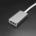 Qoltec Adapter przejściówka USB-C 3.1 | DisplayPort | 4K | MHL | Aluminiowy