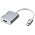 Qoltec Adapter przejściówka USB-C 3.1 | HDMI | 4K | MHL | Aluminiowy
