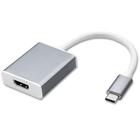 Qoltec Adapter przejściówka USB-C 3.1 | HDMI | 4K | MHL | Aluminiowy