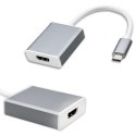 Qoltec Adapter przejściówka USB-C 3.1 | HDMI | 4K | MHL | Aluminiowy