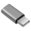 Qoltec Adapter przejściówka USB-C 3.1 | Micro USB | MHL | Aluminiowy