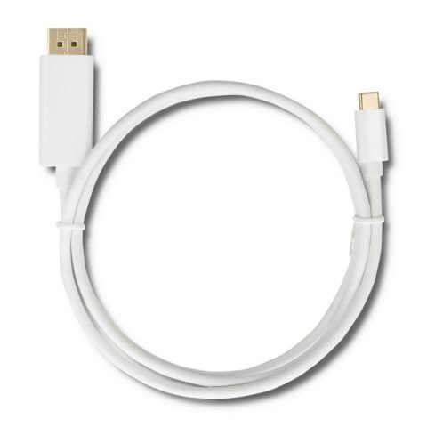 Qoltec DisplayPort Alternate mode | USB 3.1 typ C męski | Displayport męski | 5K | 1m