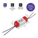 Qoltec Zasilacz impulsowy LED IP20 | 12W | 12V | 1A