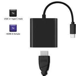 Qoltec Adapter przejściówka USB-C 3.1 | HDMI | 4K | MHL