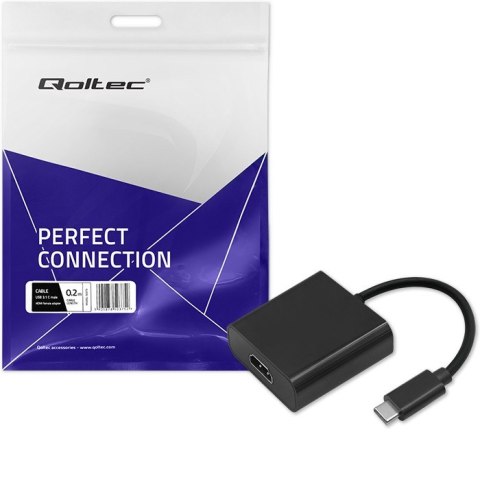Qoltec Adapter przejściówka USB-C 3.1 | HDMI | 4K | MHL
