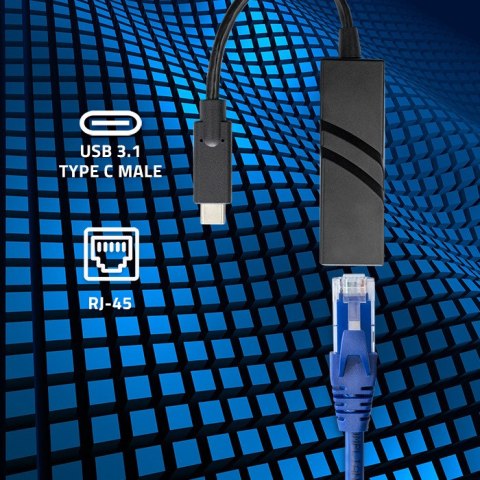 Qoltec Adapter sieciowy przejściówka USB-C 3.1 | RJ-45 | Ethernet | 1000Mb/s