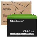 Qoltec Akumulator AGM | 12V | 24Ah | Bezobsługowy | Wydajny | LongLife | do UPS, skutera