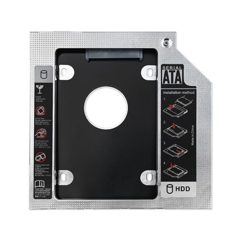 Qoltec Kieszeń na drugi dysk 2.5 HDD | 9.5 mm