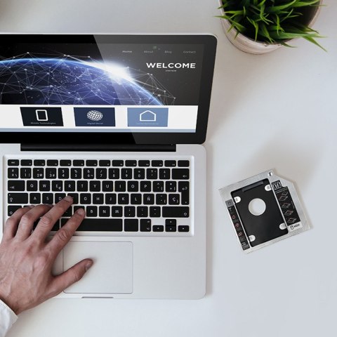 Qoltec Kieszeń na drugi dysk 2.5 HDD | 9.5 mm