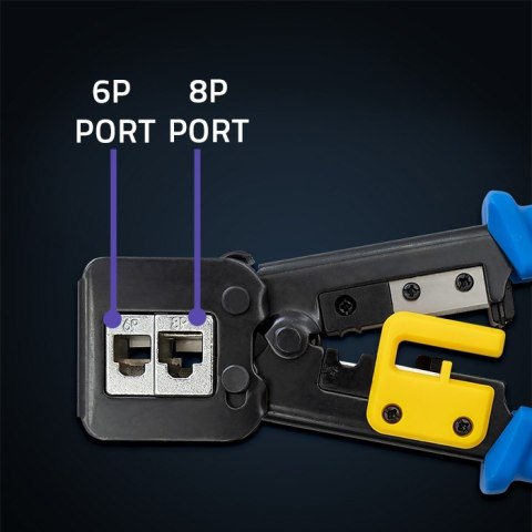 Qoltec Zaciskarka złączy modularnych z blokadą | 8p 6p