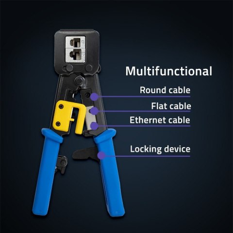 Qoltec Zaciskarka złączy modularnych z blokadą | 8p 6p