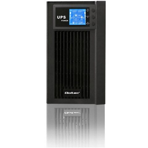 Qoltec Zasilacz awaryjny UPS On-line | Pure Sine Wave | 3kVA | 2.4kW | LCD | USB