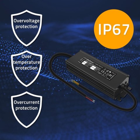 Qoltec Zasilacz impulsowy LED IP67 | 60W | 12V | 5A | Wodoodporny | Czarny