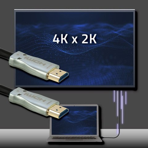Qoltec Kabel HDMI v.2.0 | High speed | 4K | 60Hz |AOC | GOLD| 30m