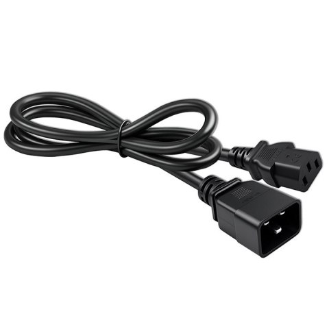 Qoltec Kabel przedłużający zasilający IEC C20/C13 | 3x1.5mm² | 1.2m