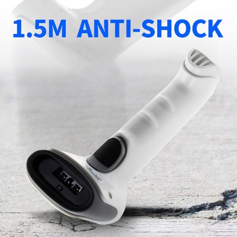 Qoltec Skaner czytnik kodów kreskowych 1D | matryca CCD | USB | Biały