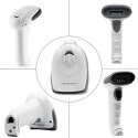 Qoltec Skaner czytnik kodów kreskowych 1D | matryca CCD | USB | Biały