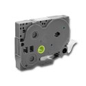 Qoltec Taśma do BROTHER TZe-231 | 12mm x 8m | Biała/ Czarny nadruk