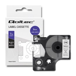 Qoltec Taśma do DYMO D1 40913 | 9mm x 7m | Biała/ Czarny nadruk
