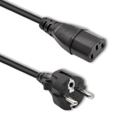 Qoltec Kabel zasilający IEC C13/SCHUKO | 3x0.75mm² | 1.8m