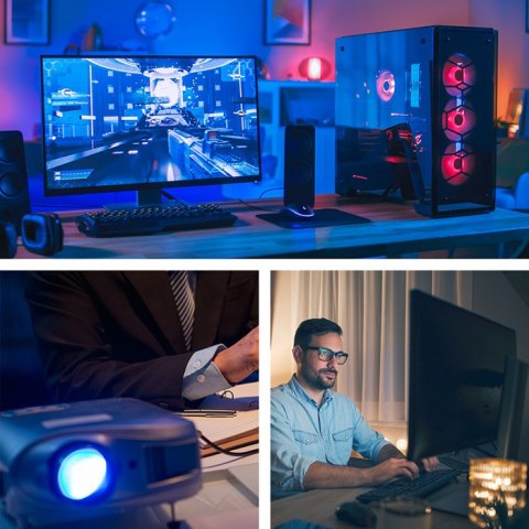 Qoltec Kabel zasilający IEC C13/SCHUKO | 3x0.75mm² | 1.8m