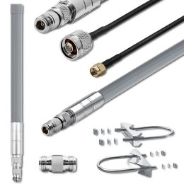 Qoltec Zestaw Antena LoRa | 5.8 dBi + kabel zasilający