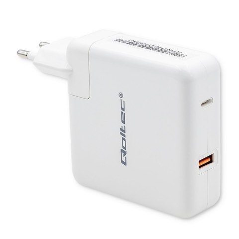 Qoltec Ładowarka GaN FAST 108W | 5-20V | 3-4.7A | USB C | Laptop | Smartfon | Biała