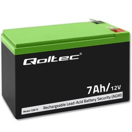 Qoltec Akumulator AGM | 12V | 7Ah | Bezobsługowy | Wydajny | LongLife | do UPS, security