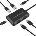 Qoltec Hub Adapter USB-C 3.1 5w1 | 4x USB 3.0 | micro USB