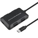 Qoltec Hub Adapter USB-C 3.1 5w1 | 4x USB 3.0 | micro USB