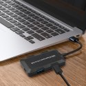 Qoltec Hub Adapter USB-C 3.1 5w1 | 4x USB 3.0 | micro USB