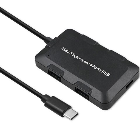 Qoltec Hub Adapter USB-C 3.1 5w1 | 4x USB 3.0 | micro USB