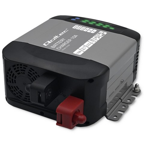 Qoltec Inteligentna ładowarka Monolith do akumulatorów LiFePO4 AGM GEL SLA | 10A | 12V