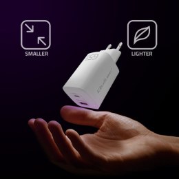 Qoltec Ładowarka sieciowa 65W GaN ULTRA | 5-20V | 2.25-3.25A | 1 x USB typ C PD | 1 x USB QC 3.0 | Laptop | Smartfon | Biała