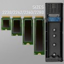 Qoltec Obudowa | kieszeń do dysków M.2 SSD | NVME | PCI-E | USB typ C