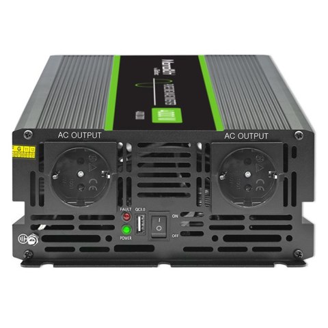 Qoltec Przetwornica napięcia Monolith | 2000W | 4000W | 12V na 230V | Czysty Sinus