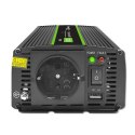 Qoltec Przetwornica napięcia Monolith | 600W | 1200W | 12V na 230V | Czysty Sinus