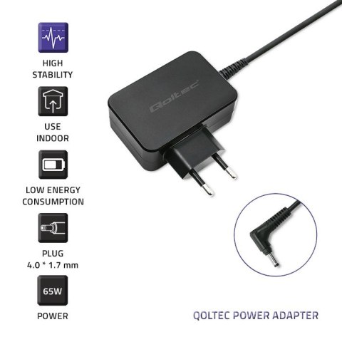 Qoltec Zasilacz do laptopa Lenovo 65W | 20V | 3.25A | 4.0*1.7