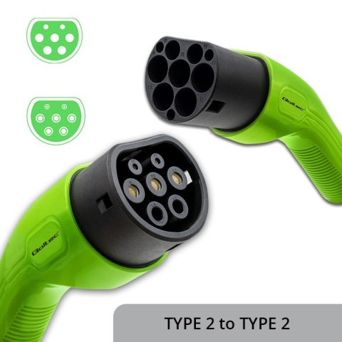 Qoltec Kabel EV Typ 2 do ładowania samochodu | 22kW | 32A | 5m