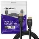 Qoltec Kabel HDMI v2.1 Ultra high speed 8K | 60Hz | 26AWG | GOLD | 5m