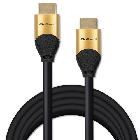 Qoltec Kabel HDMI v2.1 Ultra high speed 8K | 60Hz | 26AWG | GOLD | 5m