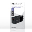 Qoltec Ładowarka GaN POWER PRO | 1xUSB-C | 1xUSB | 100W | 5-20V | 1.5-5A | PD | Laptop | Smartfon | Czarna