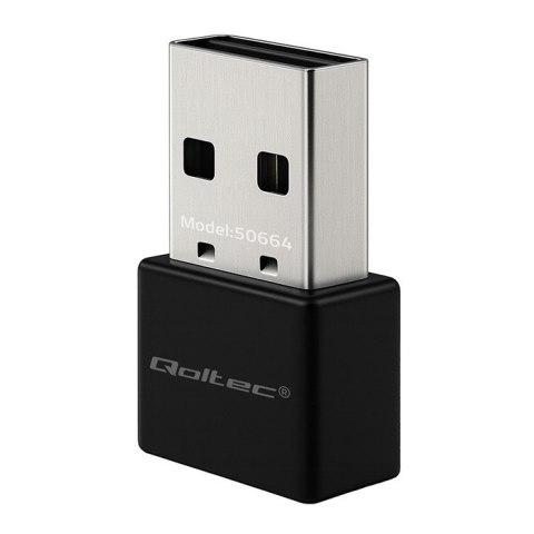Qoltec Ultraszybki bezprzewodowy Mini Adapter USB Wi-Fi | standard AC | 650Mbps